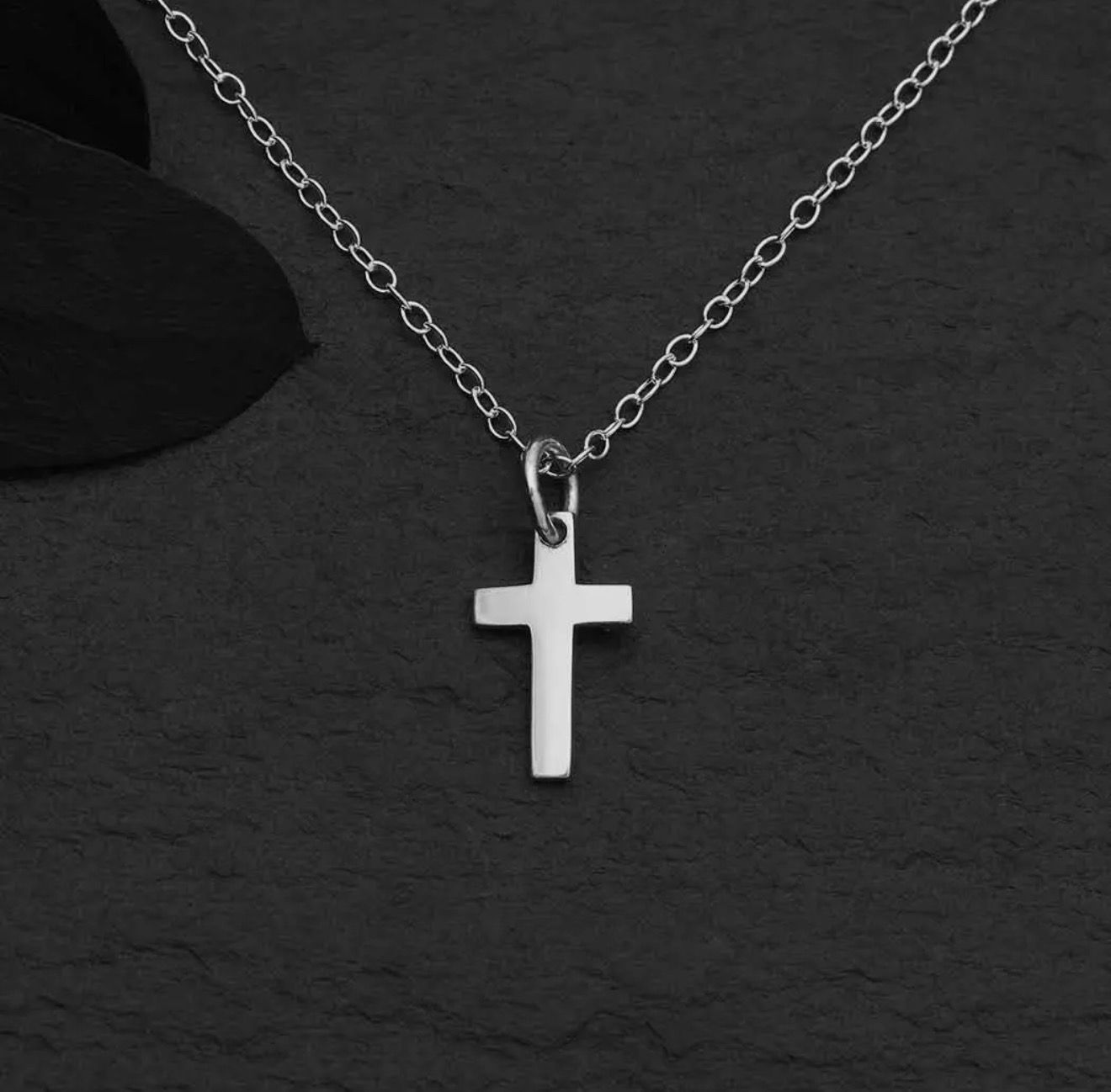 Sterling Silver 18&quot; Cross Necklace