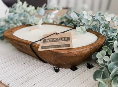 Woodfire Dough Bowl Wood Wick Candle