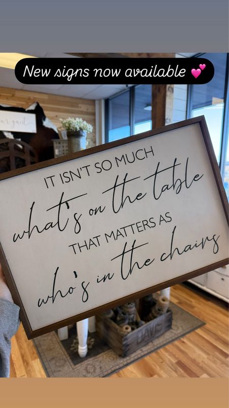 It Isn&#39;t So Much What&#39;s On The Table Sign