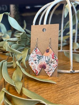 Diva: Embroidered Floral Mix Earrings