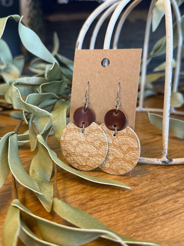 Luna Mustard Boho Rainbow Earrings