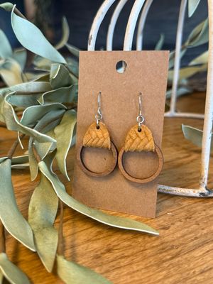 Wood Hoop Earrings