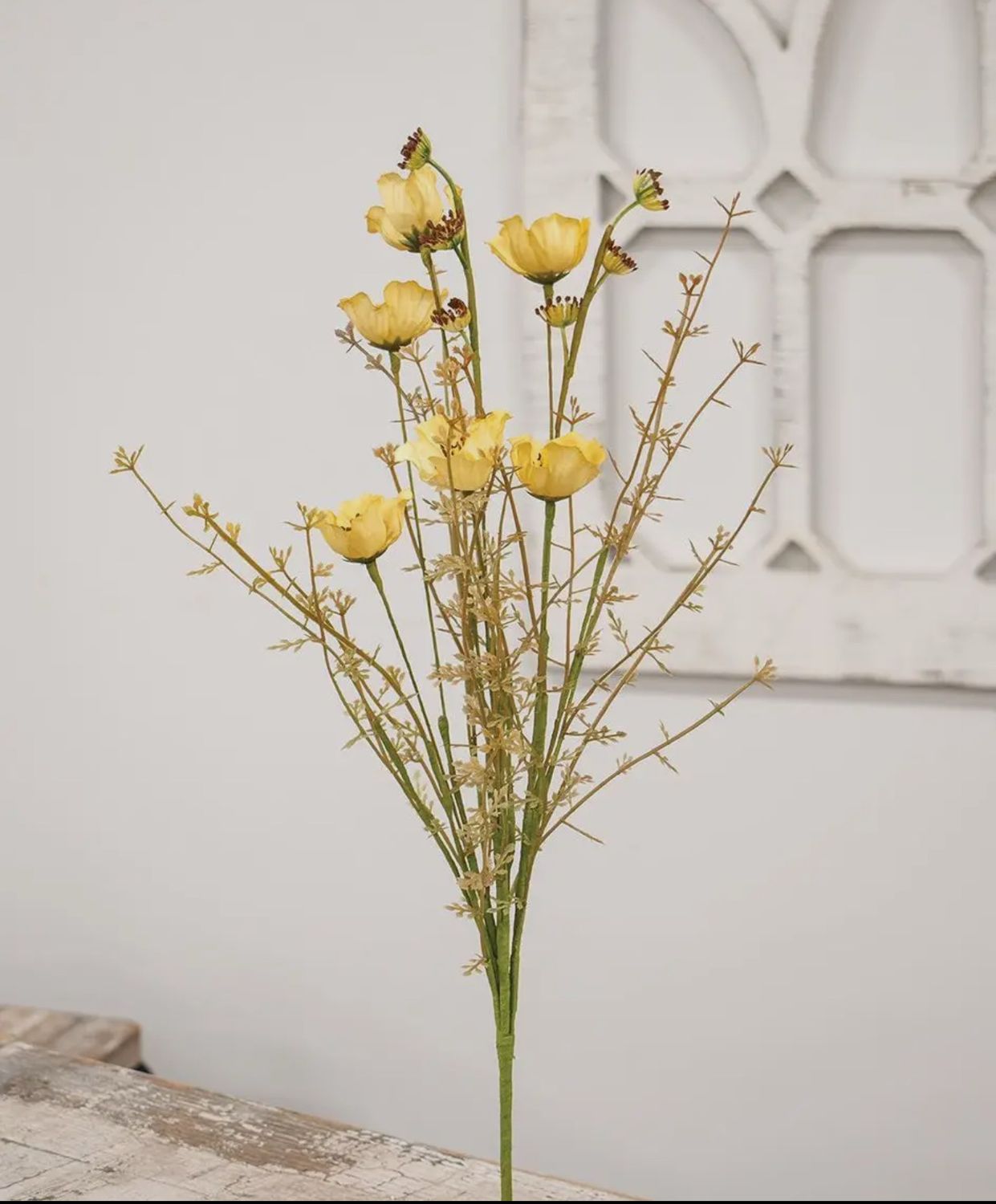 Blooming Mayflower Spray, Yellow