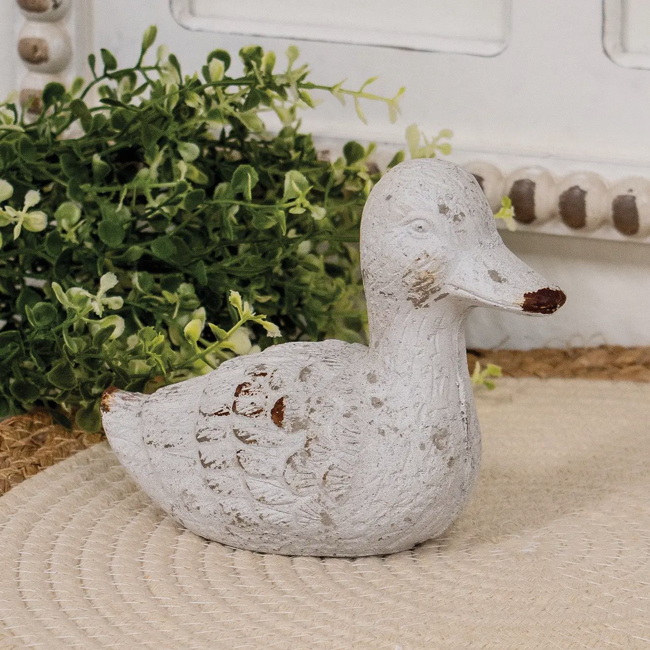 Distressed Cement Duck