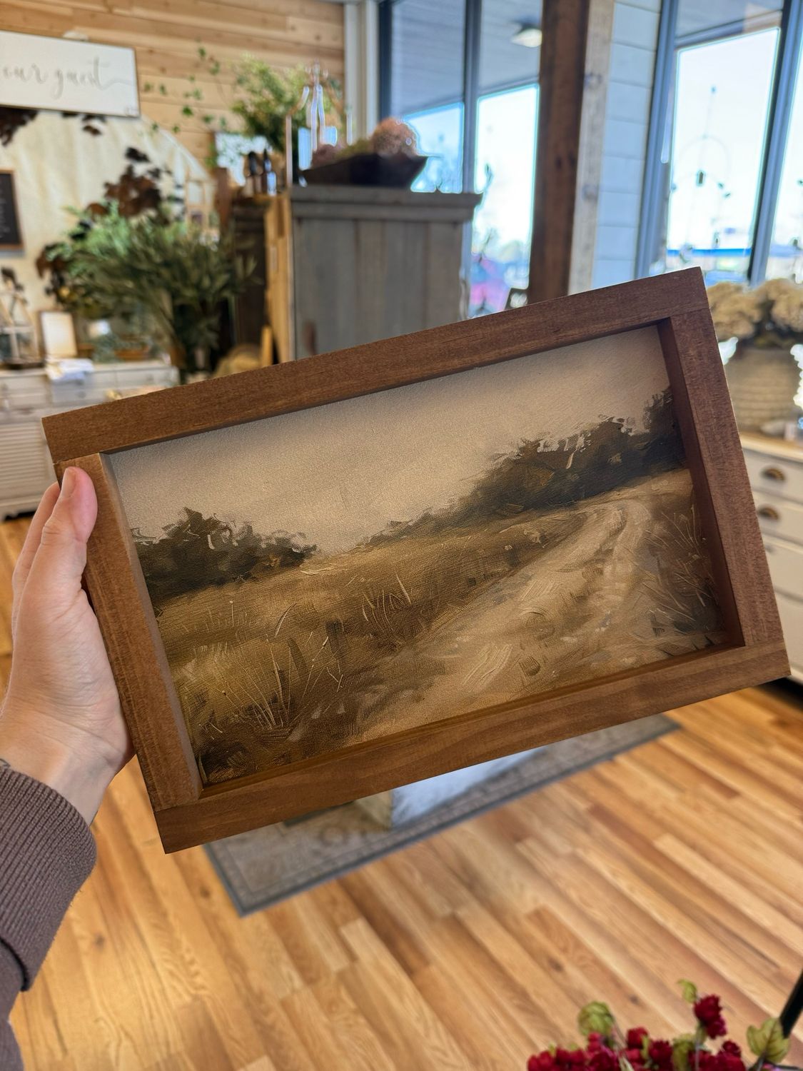 Mira Wall Art, Dark Walnut, 8&quot;x12&quot;