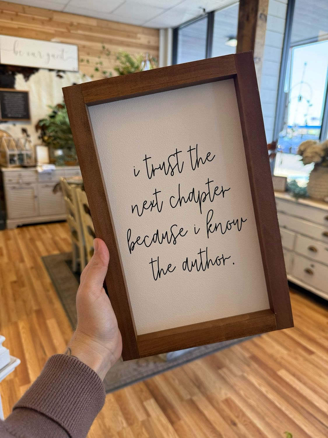I Trust The Next Chapter Sign, 8&quot;x12&quot;