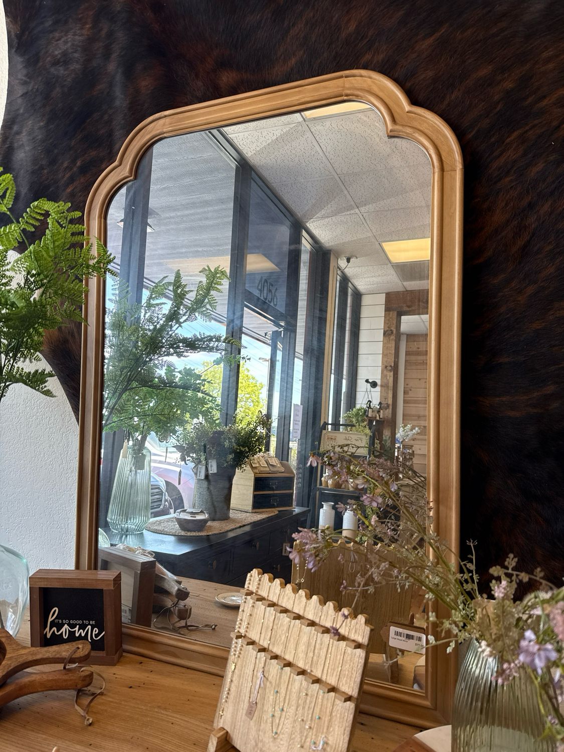 Large Wood Mirror