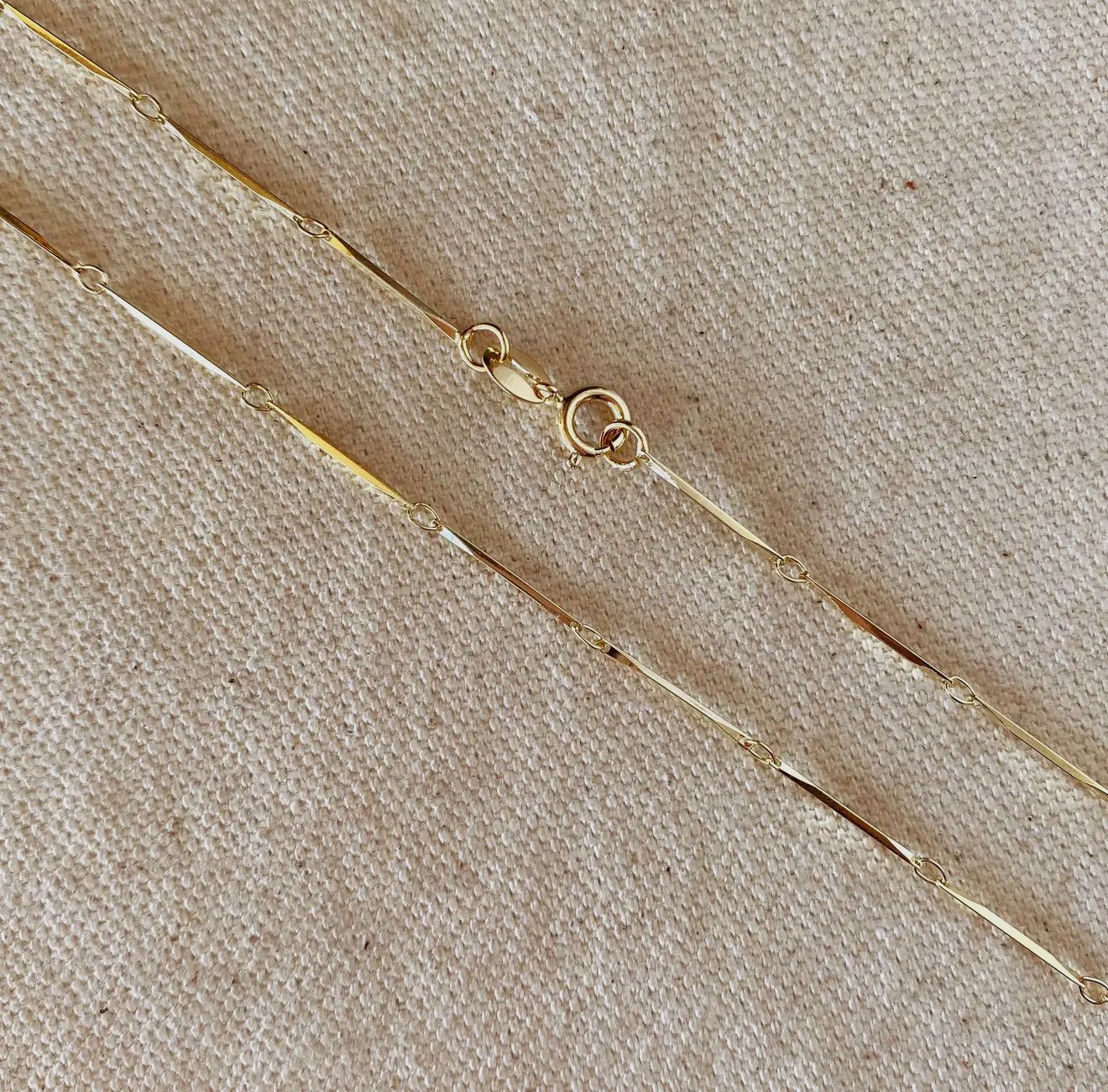 18K Gold Filled 1mm Diamond Cut Chain