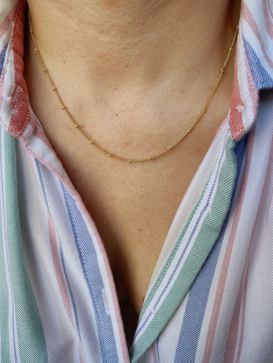 18K Gold Filled 1mm Satellite Chain