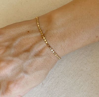 18K Gold Filled 2mm Dot Ball Bracelet