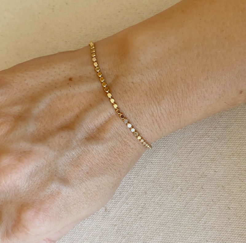 18K Gold Filled 2mm Dot Ball Bracelet
