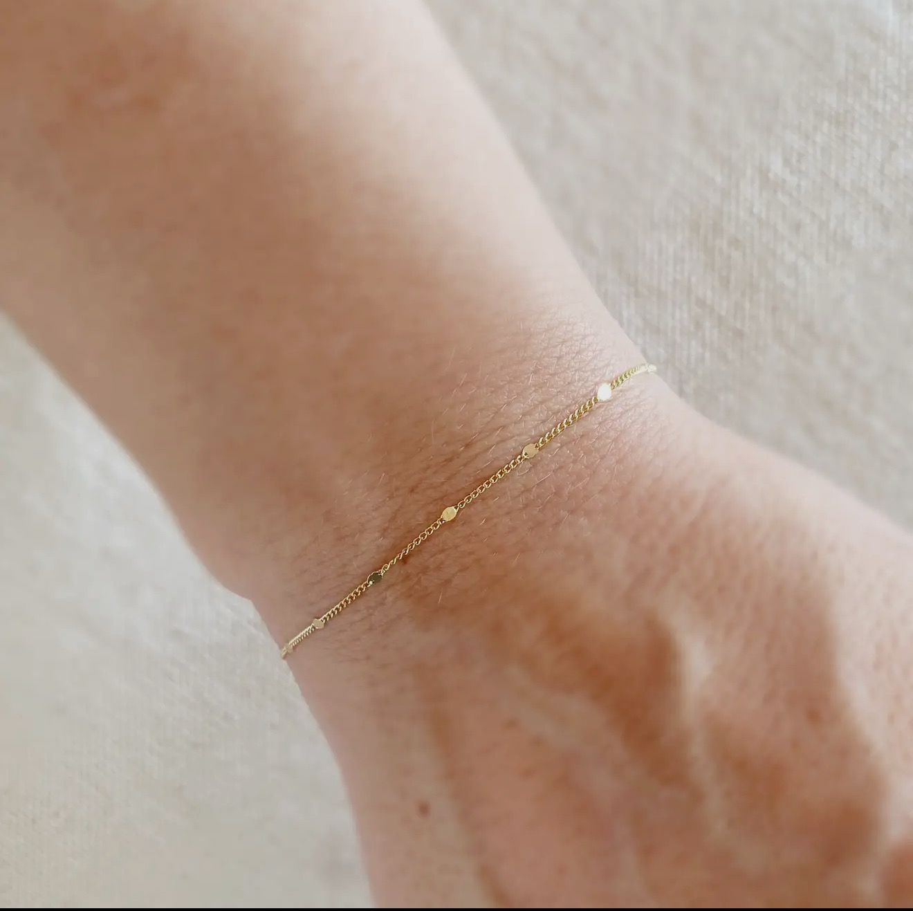 18K Gold Filled Curb Bracelet