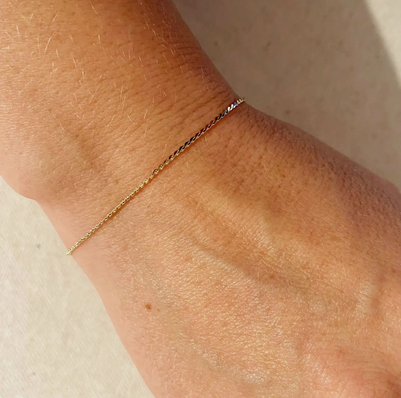 18K Gold Filled Thin Delicate Bracelet