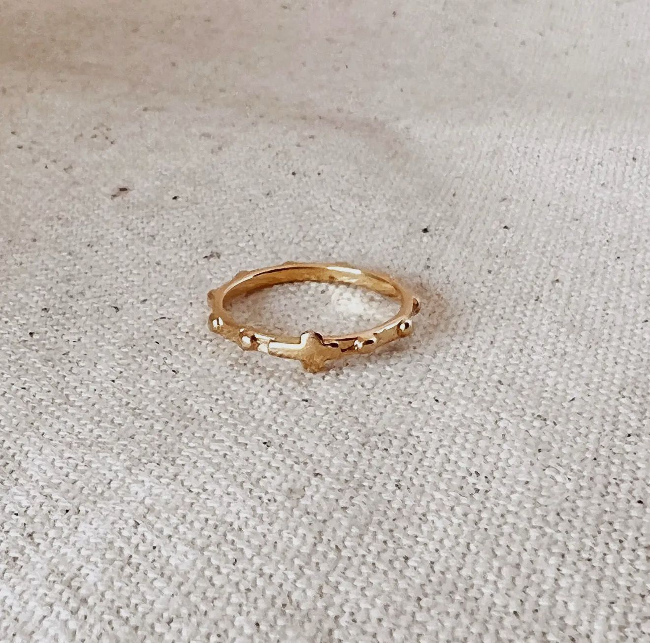 18K Gold Filled Rosary Prayer Ring