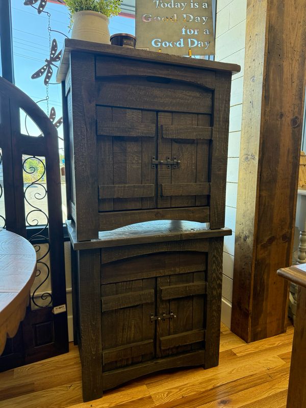 Rustic Wood Nightstand Set
