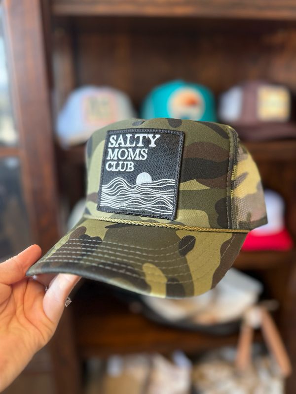 Salty Moms Trucker Hat in Camo