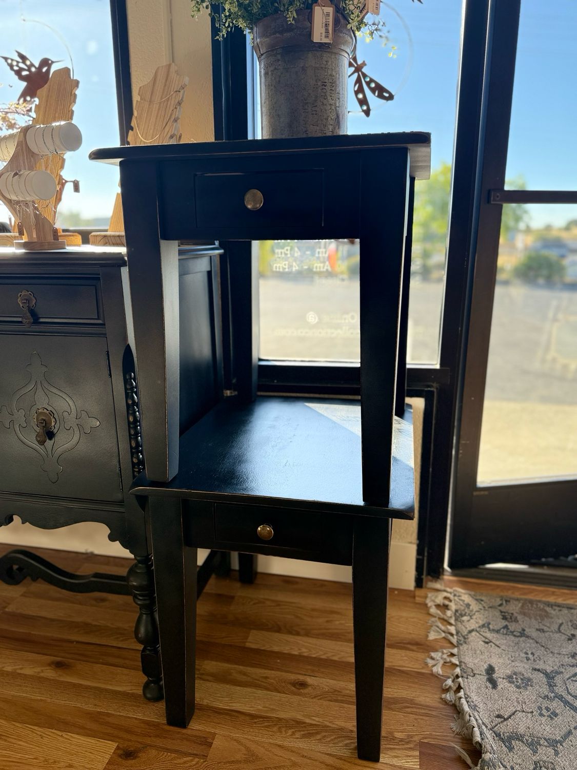 Black End Table Set