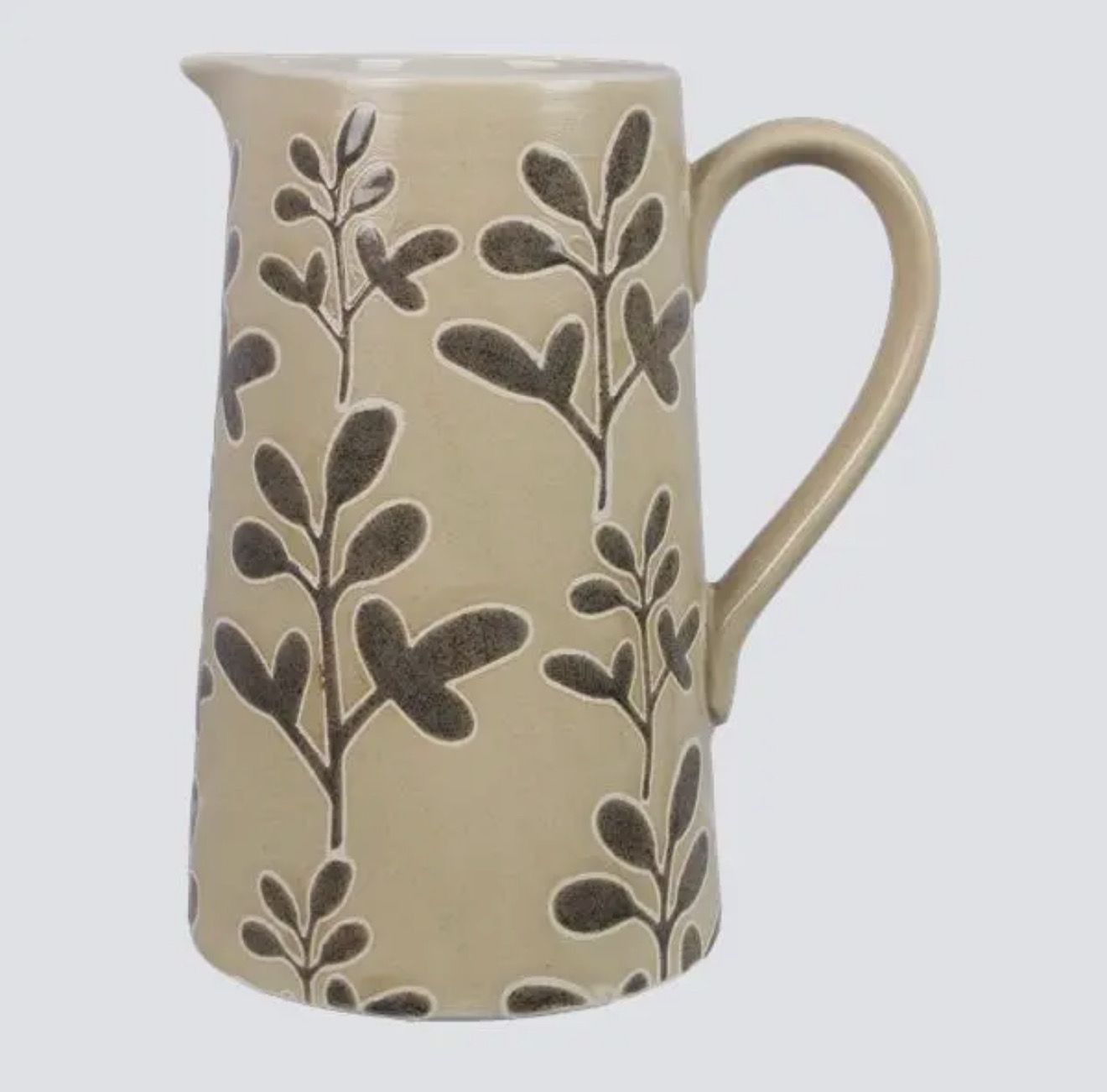 Stoneware Leaf Pitcher