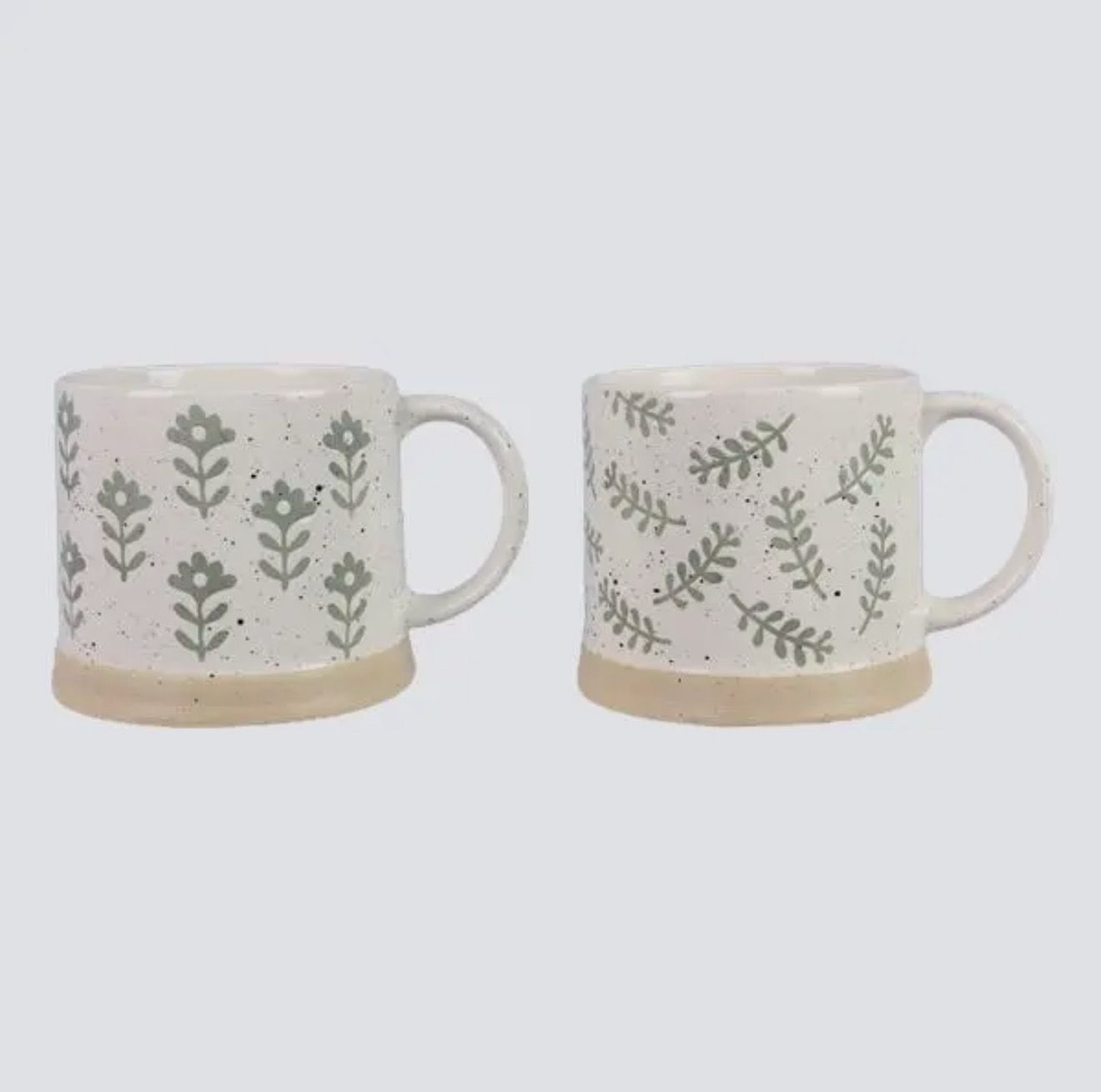 Stoneware Botanical Design Mug