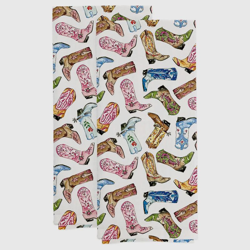 Boot Scootin Tea Towel Set