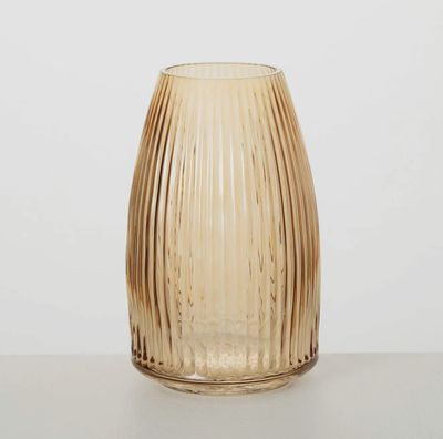Ribbed Glass Vase