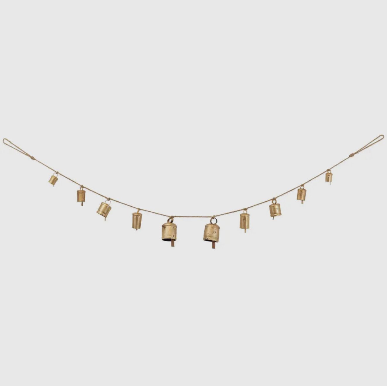 48&quot; Long Jute Gold Bell Garland