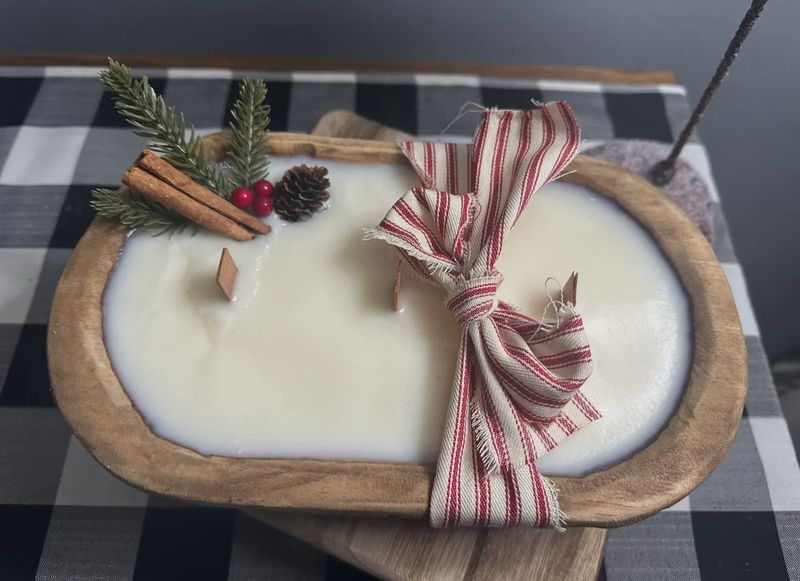 Christmas Dough Bowl Candle