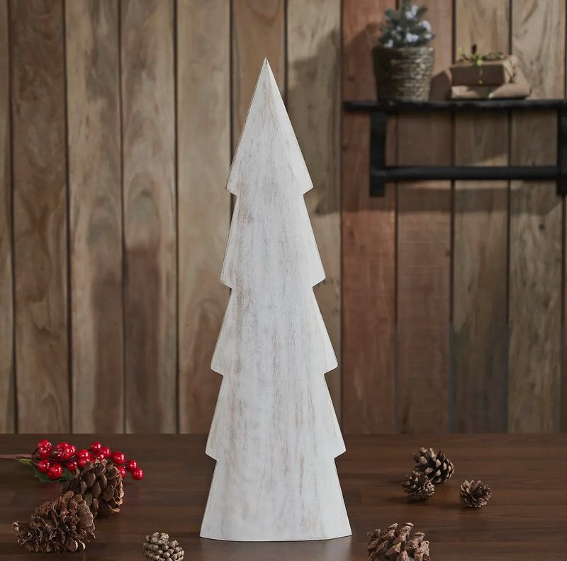 White Wooden Christmas Tree