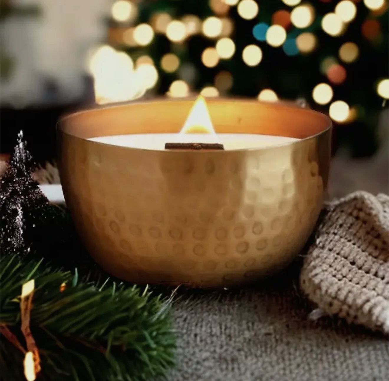 Woodsy Brass 14oz Bowl Candle