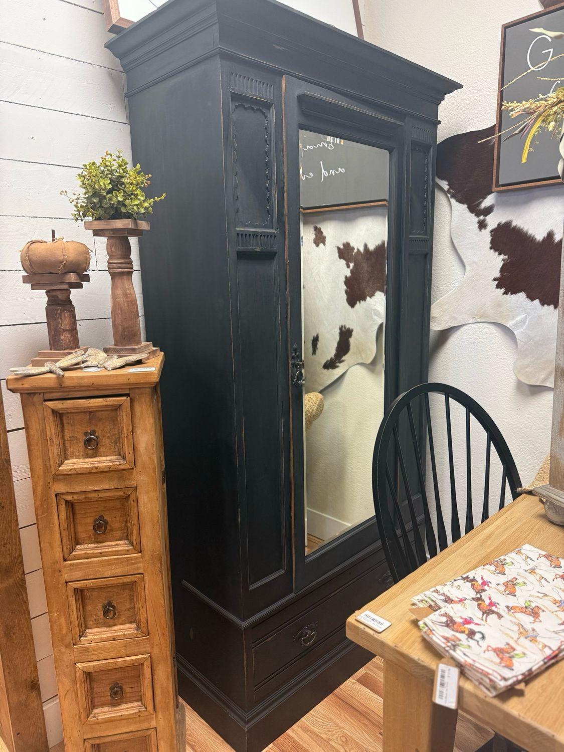 Black Antique Armoire