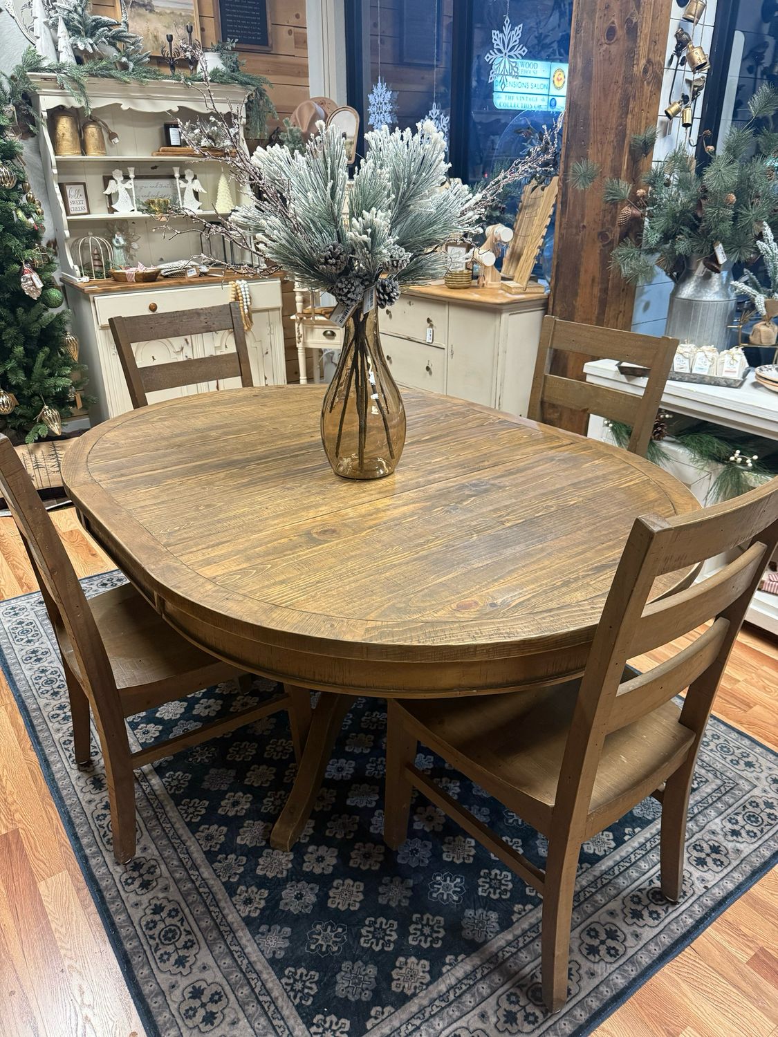 Farmhouse Dining Set With Leaf