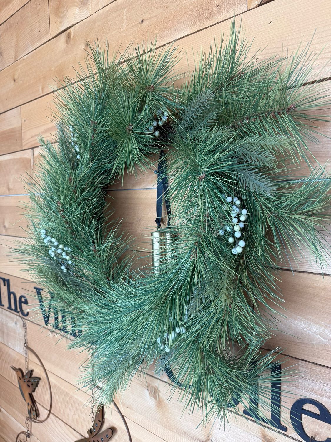 Pine Wreath with Gold Bells