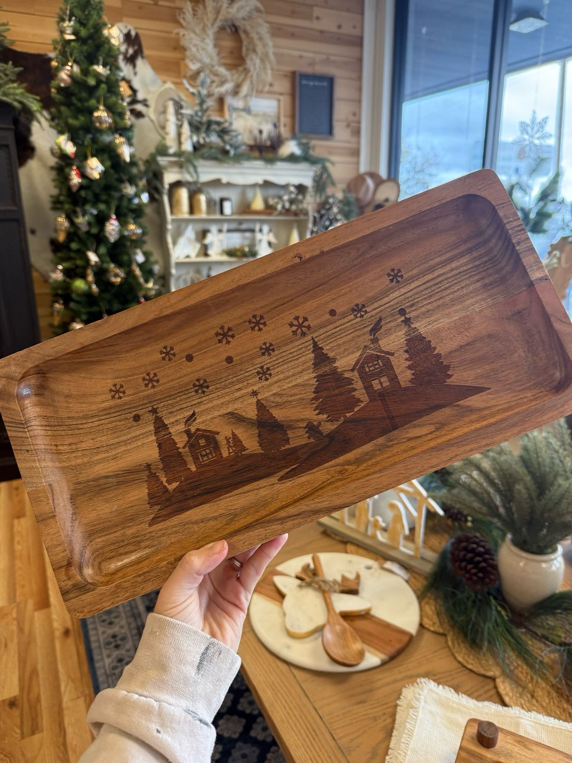 Engraved Christmas Tray