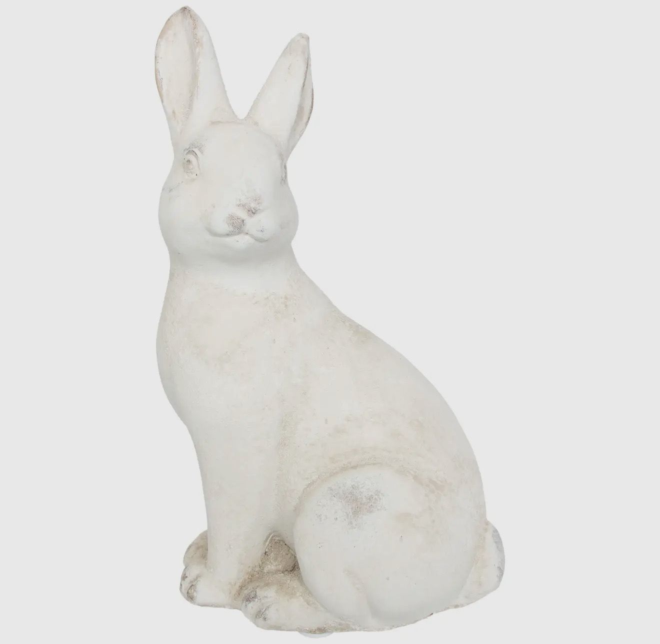 9" Tall Cement Bunny Statue