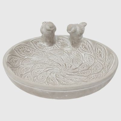 8.25" Cement Bird Bath