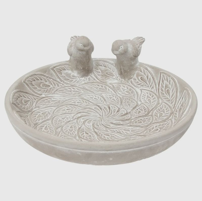 8.25" Cement Bird Bath