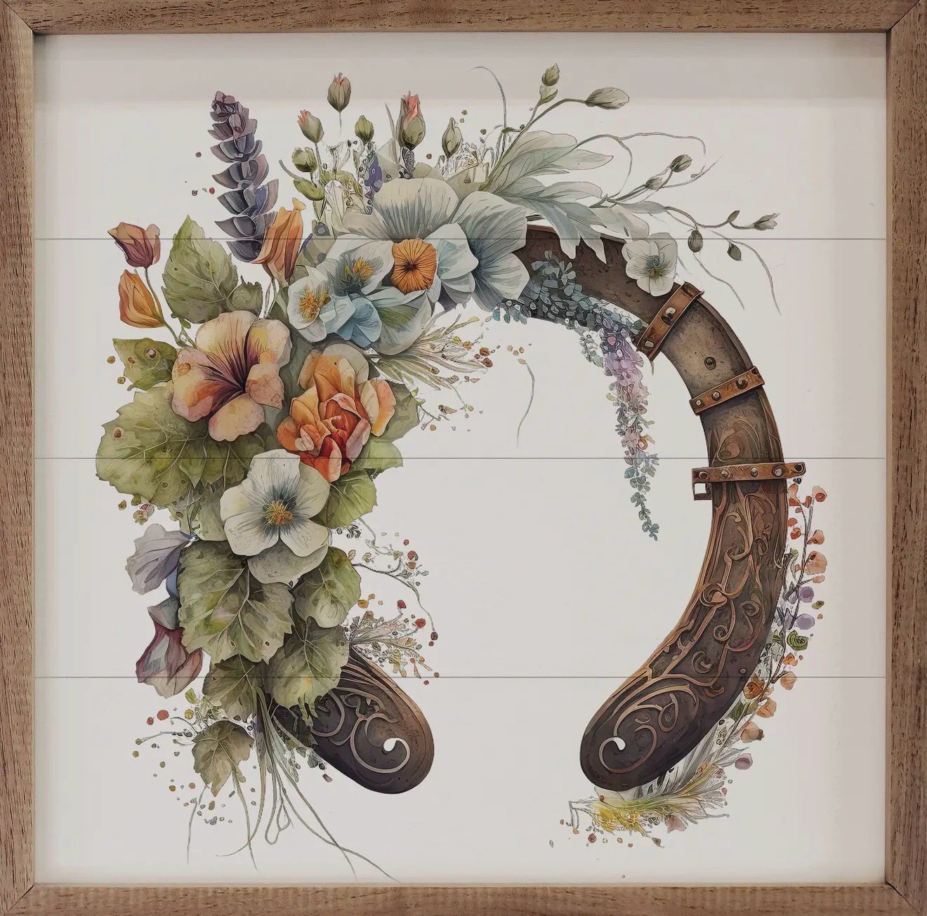 Horseshoe with Flowers