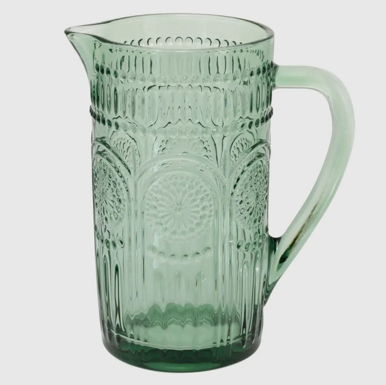 7.75" Sage Glass Pitcher