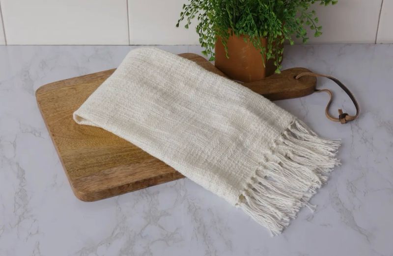 White Slub Tea Towel