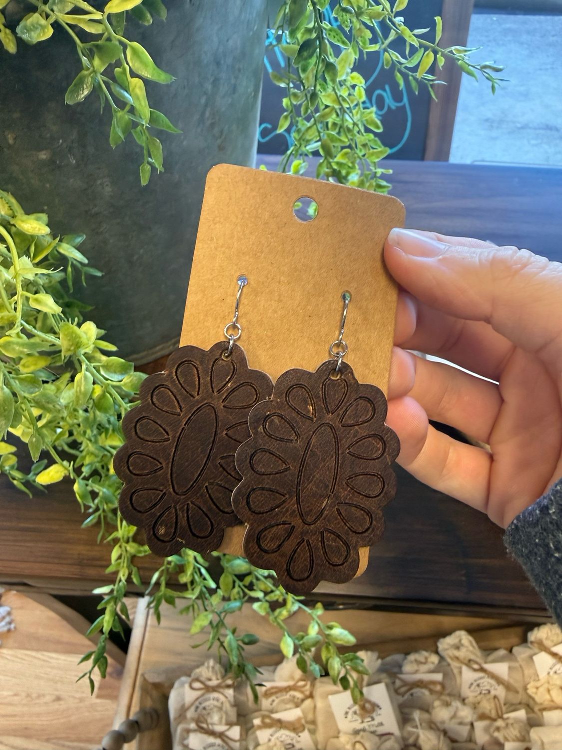 Concho Earrings: Vintage Cowboy