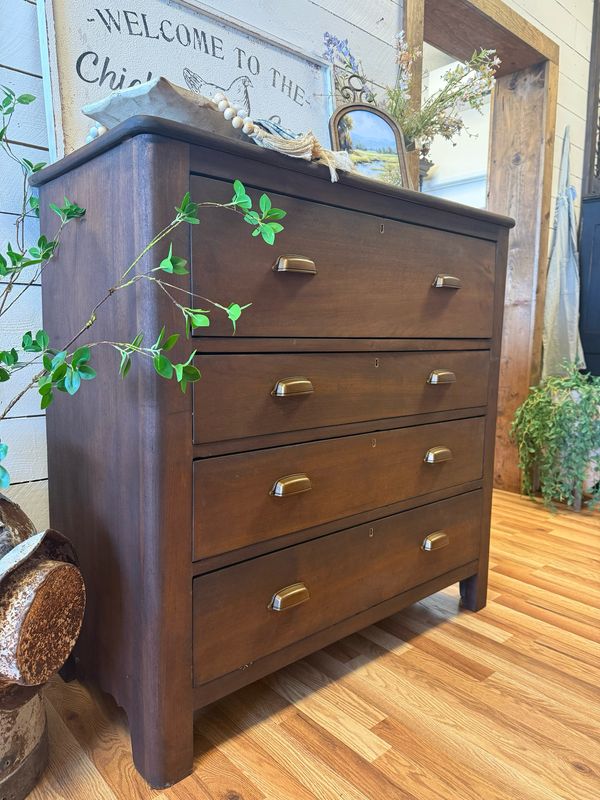 Beautiful Dark Walnut Stained Dresser