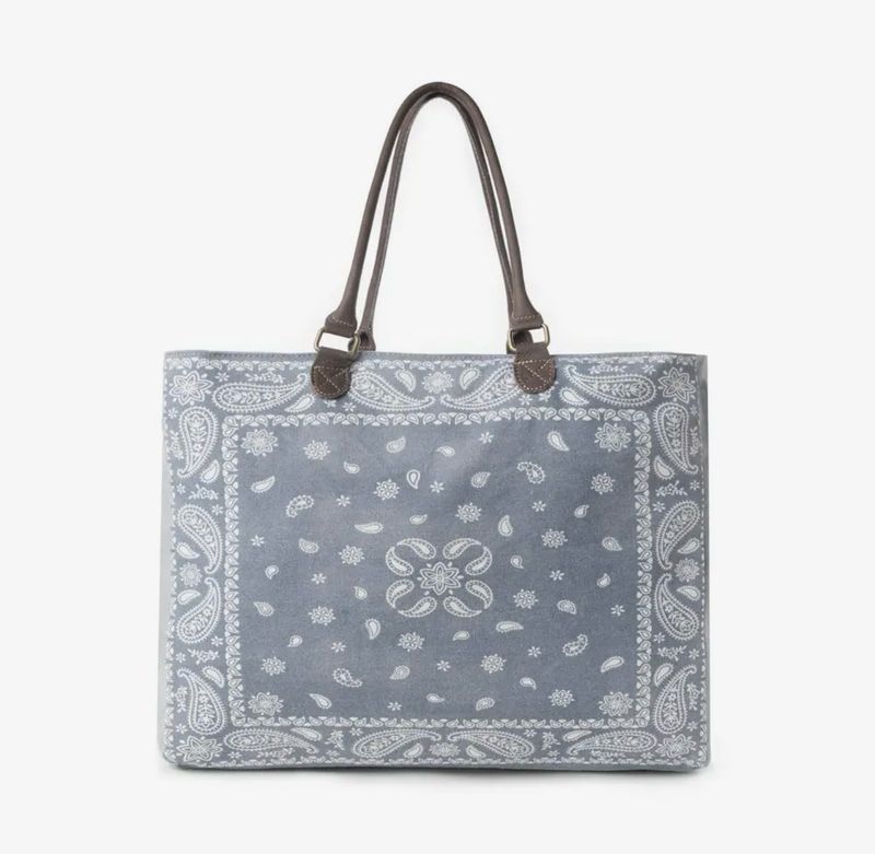 Myra Paisley Plains Weekender Bag in Cowboy Blue