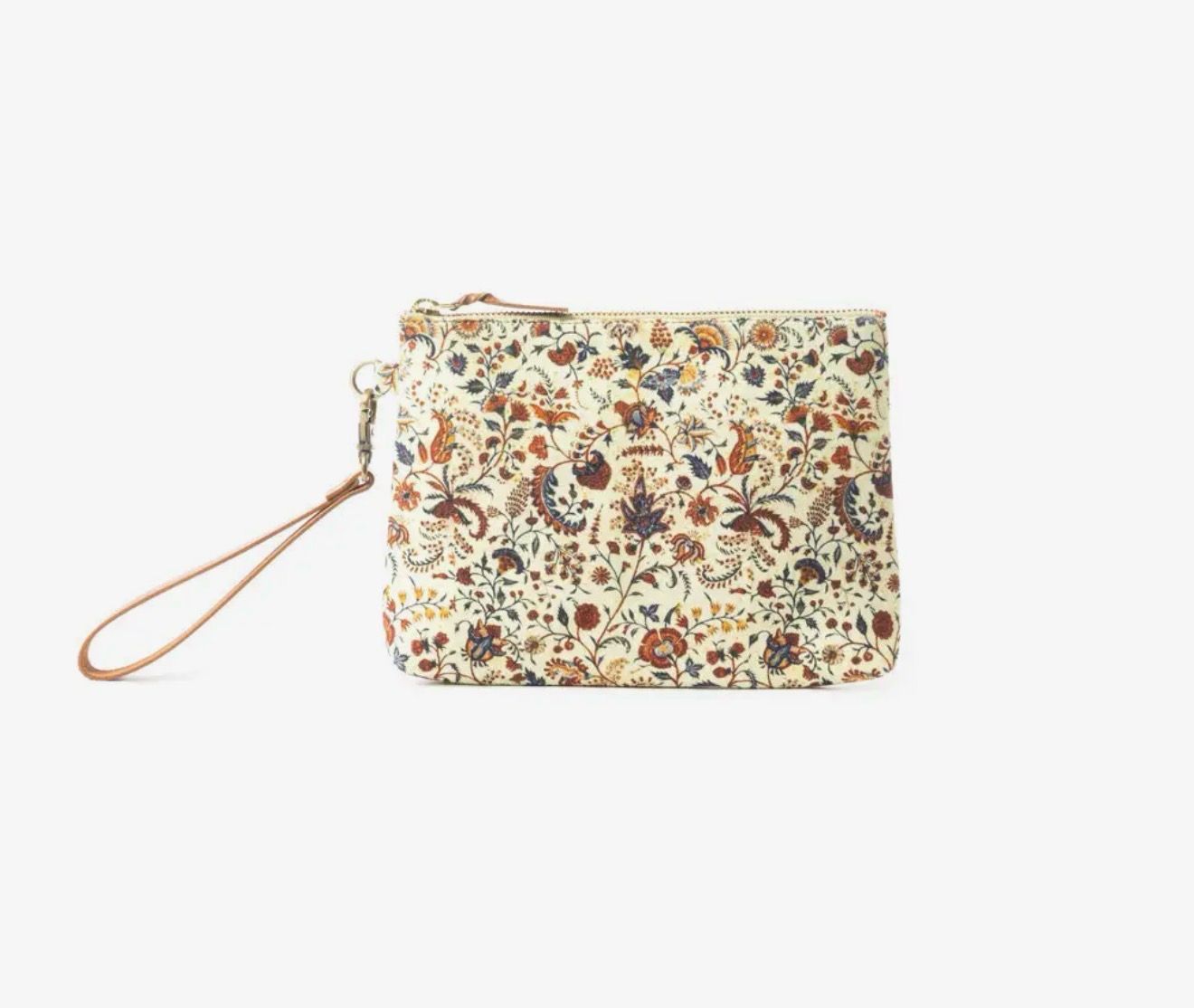 Peace and Serenity Blossoms Clutch Bag in Off White