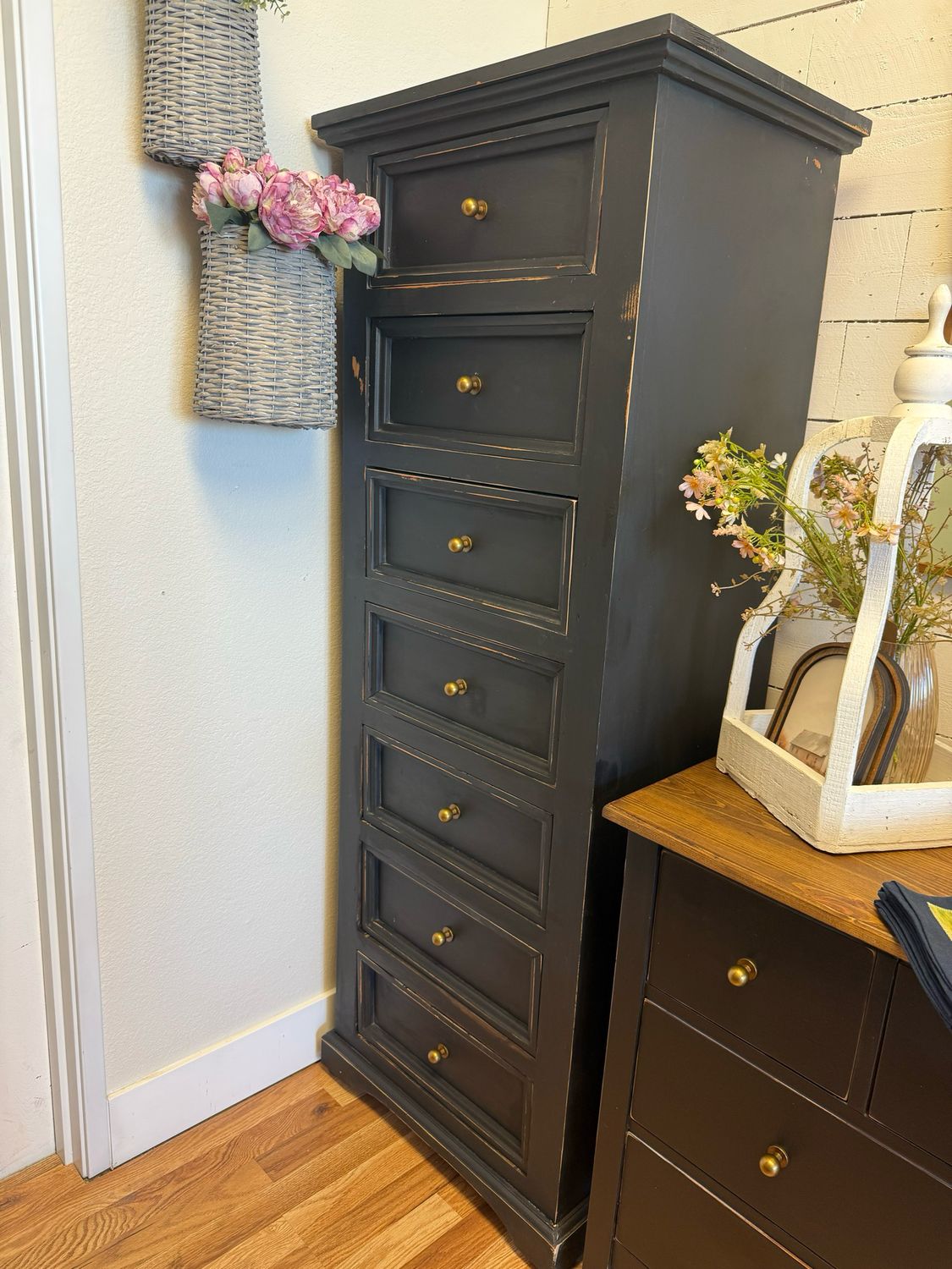 Tall Black Dresser