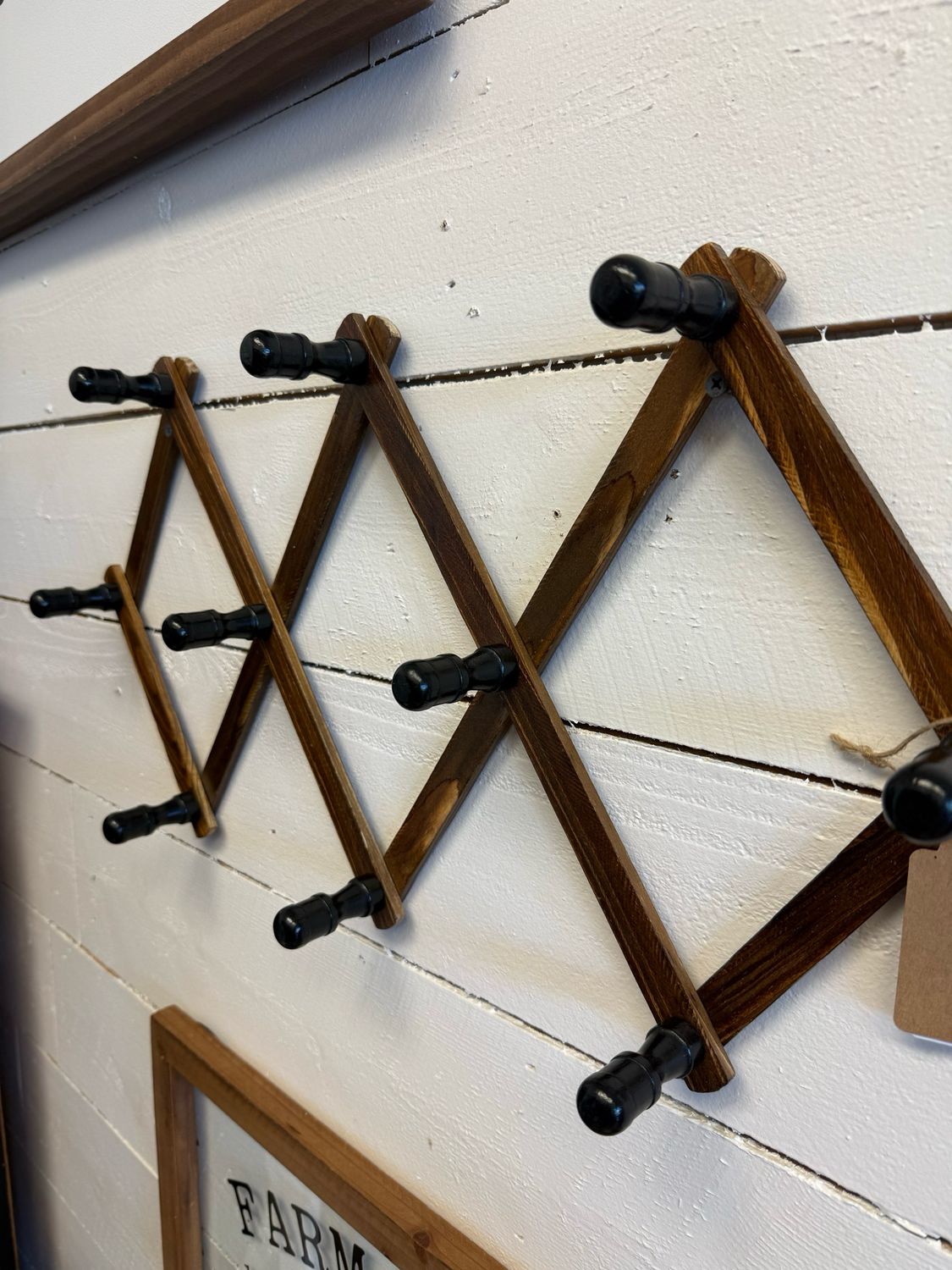 Vintage Style Wooden Coat Rack