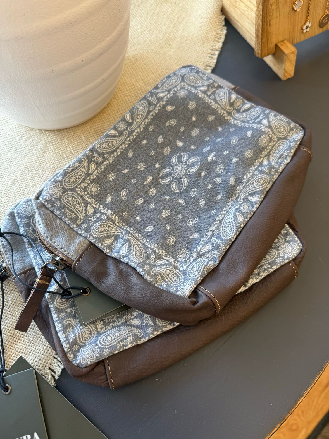 Myra Paisley Plains Pouch in Bandana Blue