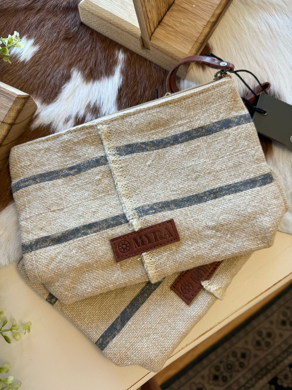 Sierra Loom Pouch in Vintage Beige