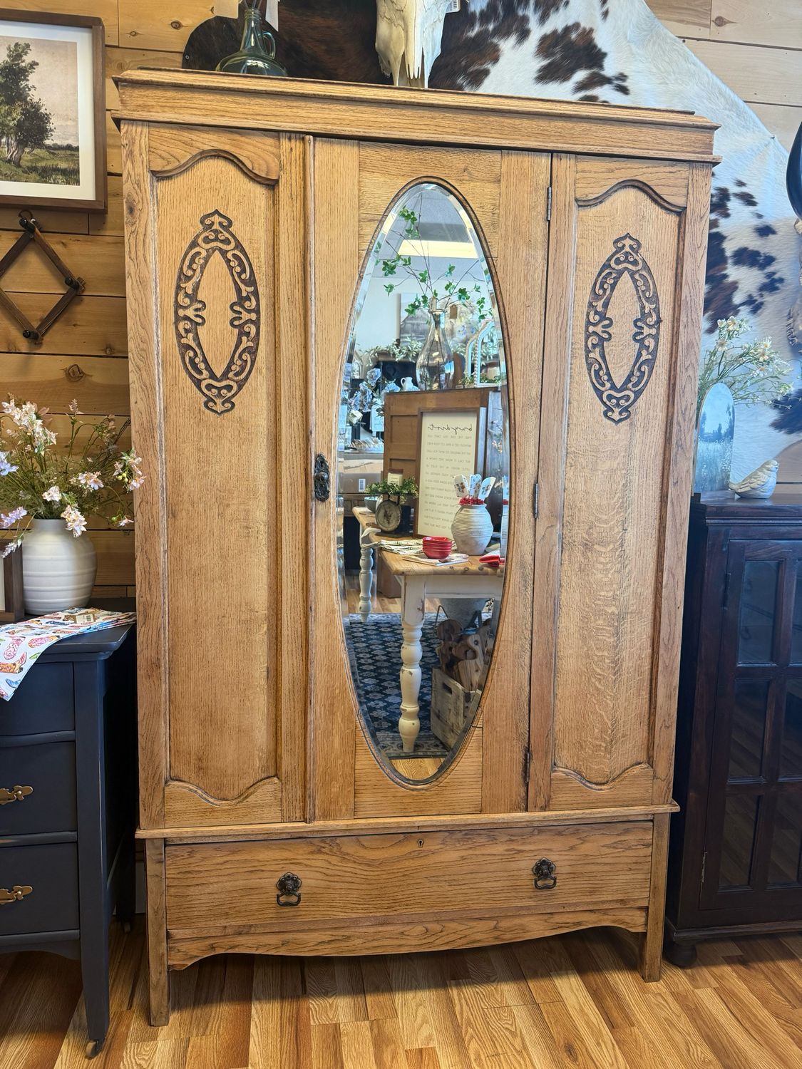 Raw Wood Armoire