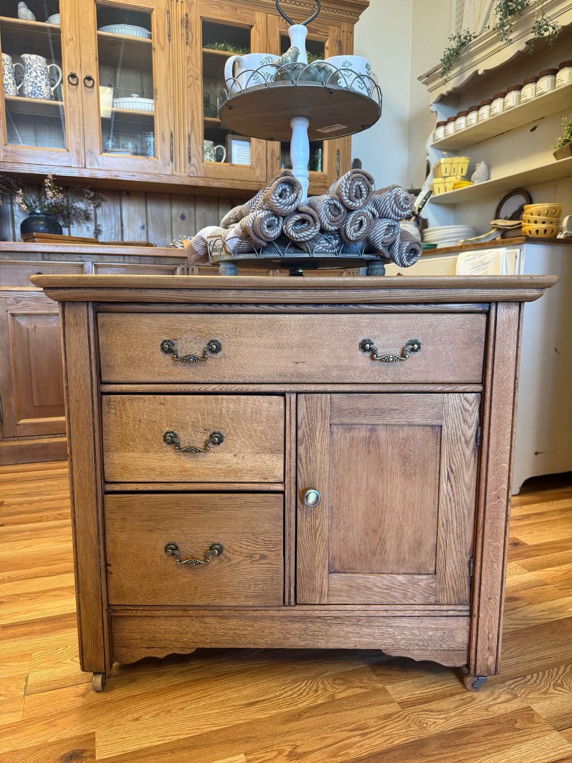 Antique Oak Washstand