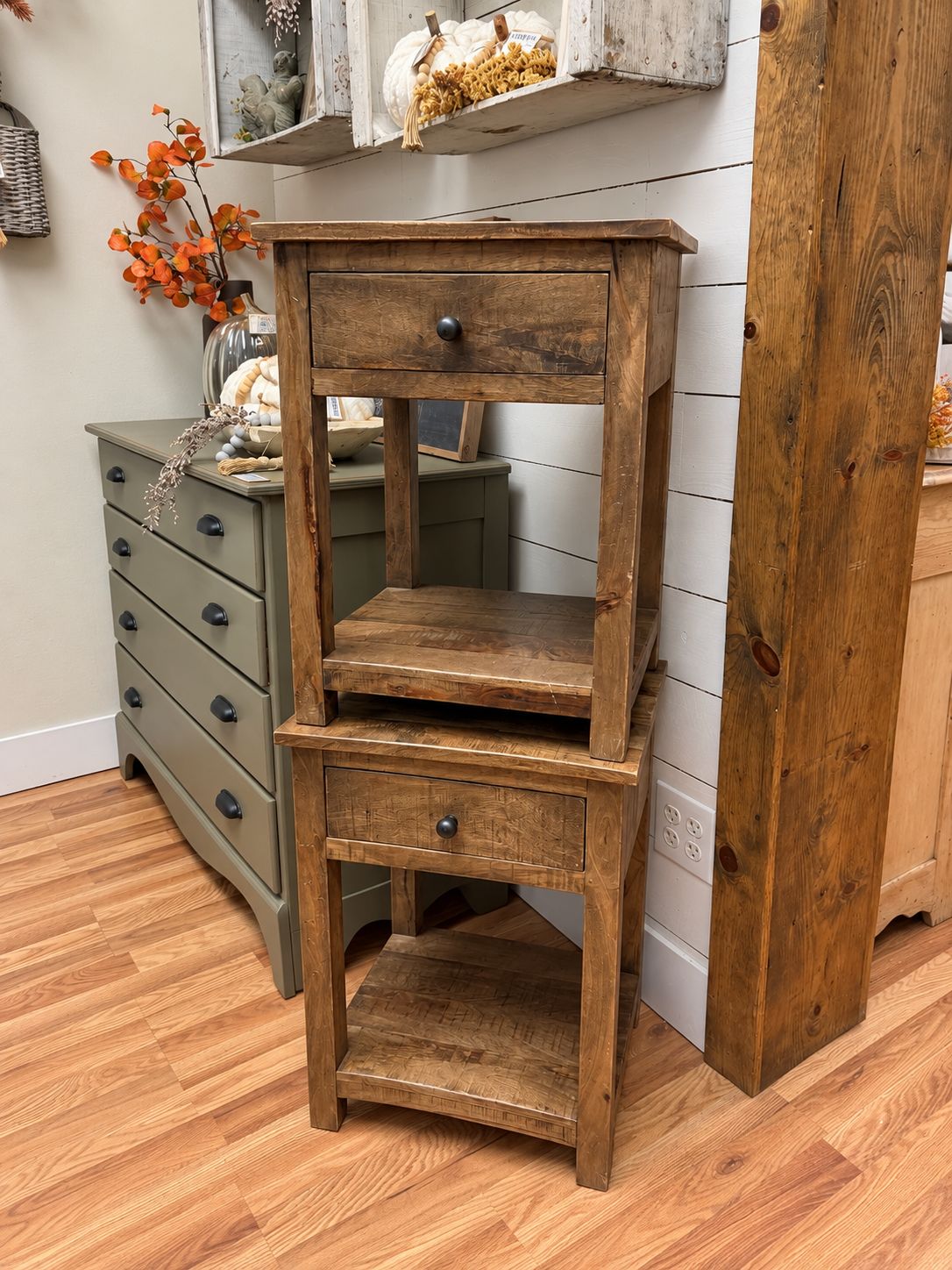 Wood Nightstand Set